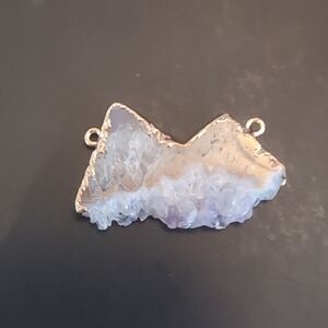 Gold and Purple Geode Pendant